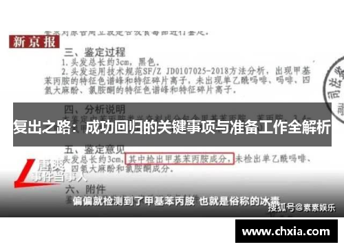 复出之路：成功回归的关键事项与准备工作全解析